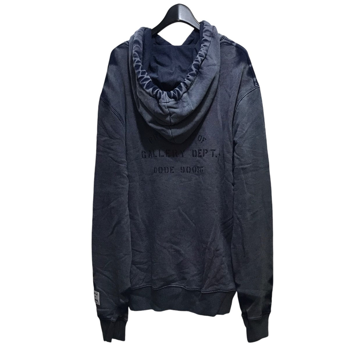 LANVIN×GALLERY DEPT 21SS Painted Hoodie ペイント加工 ロゴプリントフーディー  RM-HO0001-J093-E21 グレー サイズ L｜【公式】カインドオルオンライン ブランド古着・中古通販【kindal】