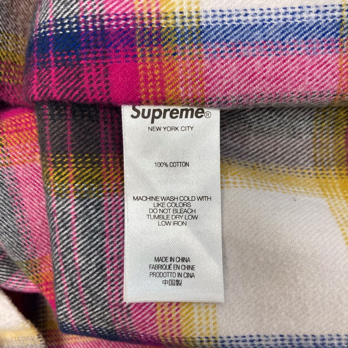 Supreme(シュプリーム) 24SSShadow Plaid Flannel Zip Up Shirtジップチェックシャツ ピンク×イエロー  サイズ XL｜【公式】カインドオルオンライン ブランド古着・中古通販【kindal】