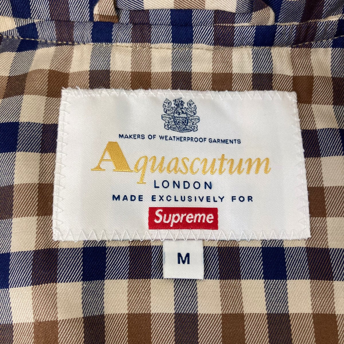 Supreme×Aquascutum 16AWWaterproof Club Jacketウォータープルーフ ...