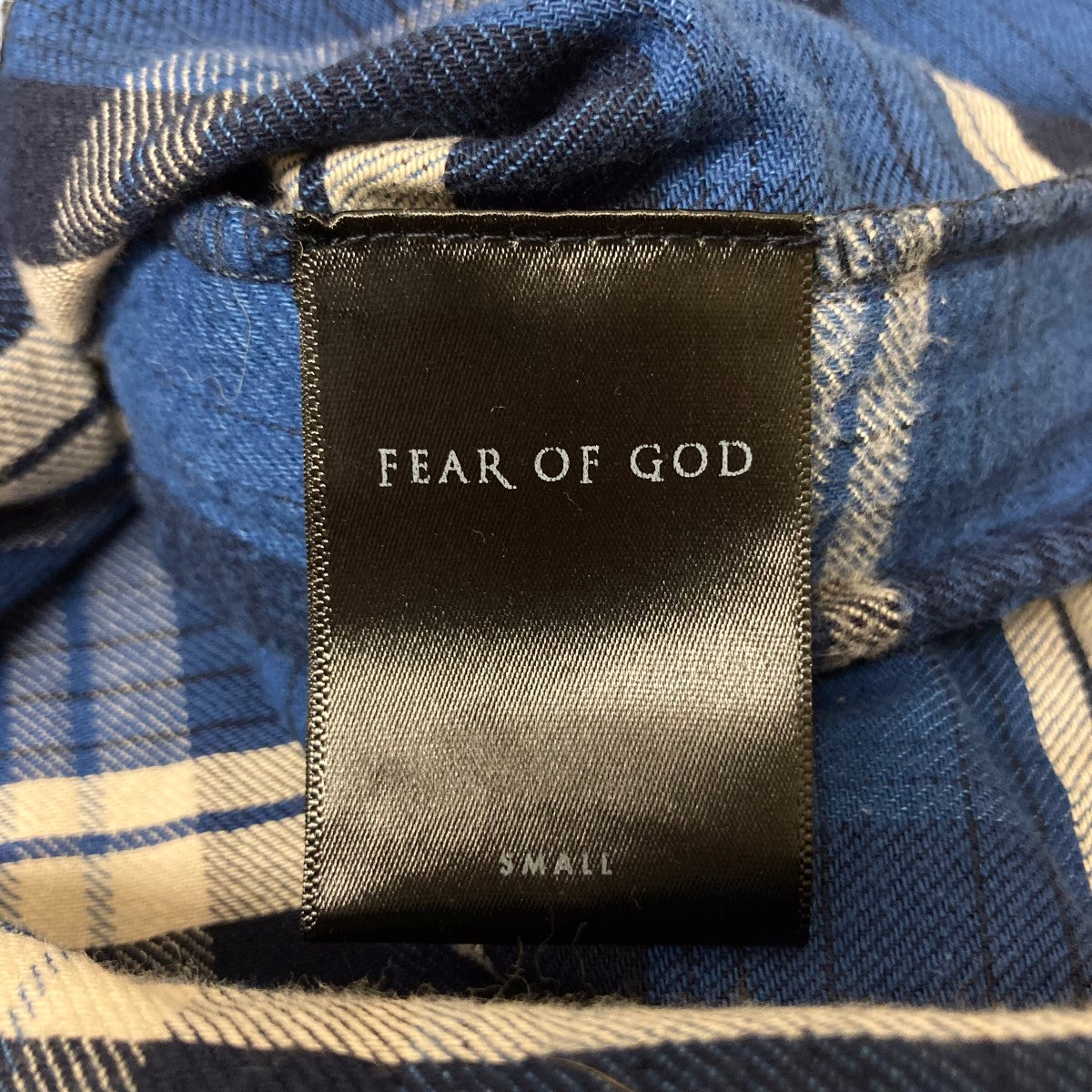 FEAR OF GOD(フィアオブゴッド) fourth collectionチェックノースリーブシャツ ブルー サイズ  S｜【公式】カインドオルオンライン ブランド古着・中古通販【kindal】