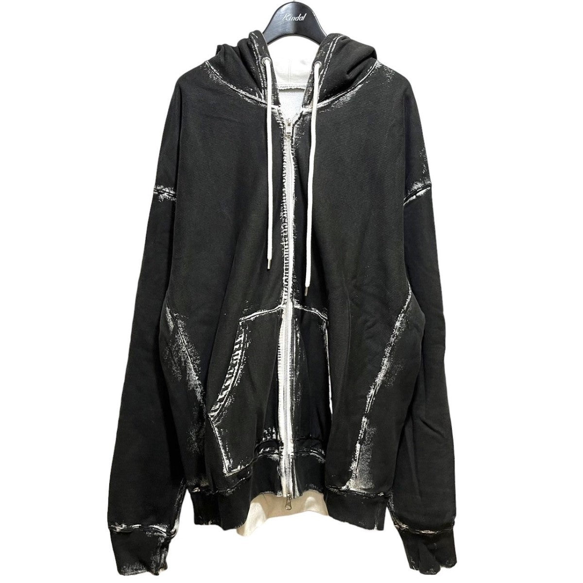 JOHN LAWRENCE SULLIVAN(ジョンローレンスサリバン) STUDIOUS別注 PAINTED SWEAT ZIP-UP HOODIE  ジップパーカー