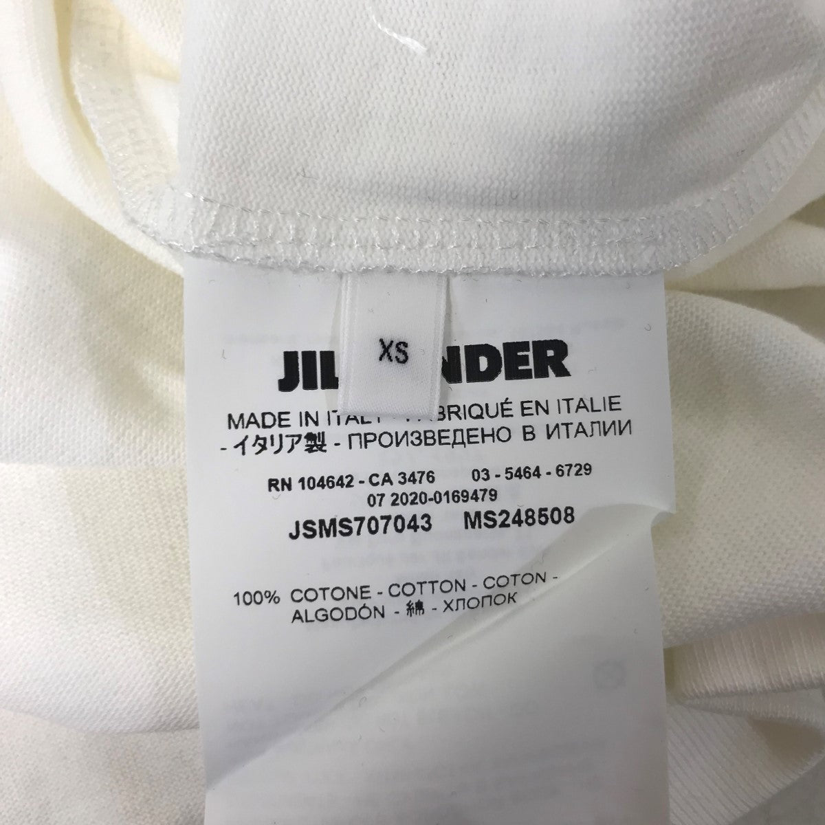 JIL SANDER(ジルサンダー) プリントTシャツ JSMS707043 ホワイト サイズ 15｜【公式】カインドオルオンライン  ブランド古着・中古通販【kindal】