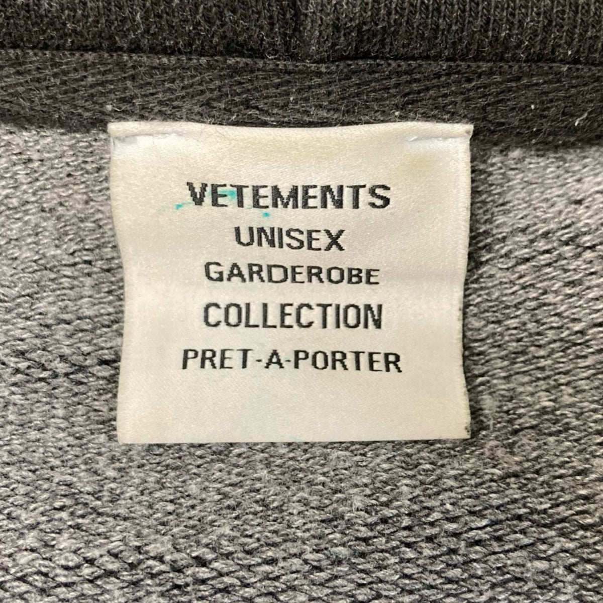 VETEMENTS(ヴェトモン) FAN DECONSTRUCTED ZIP-UP HOODIE再構築ジップ 