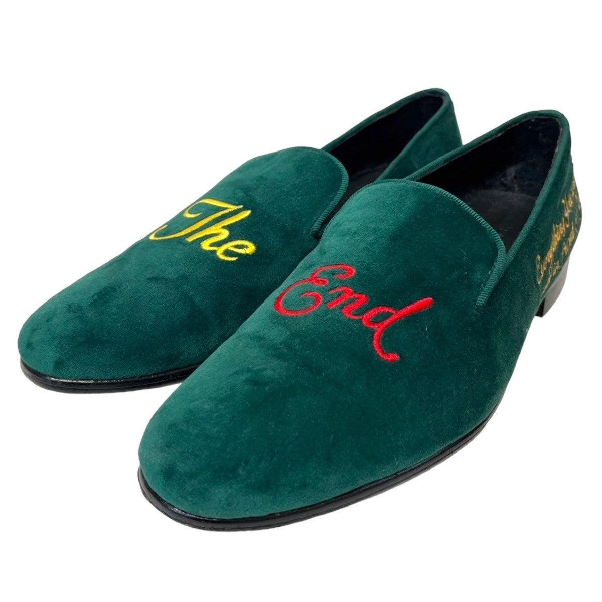 EMBROIDORY SLIP ONスウェードシューズ