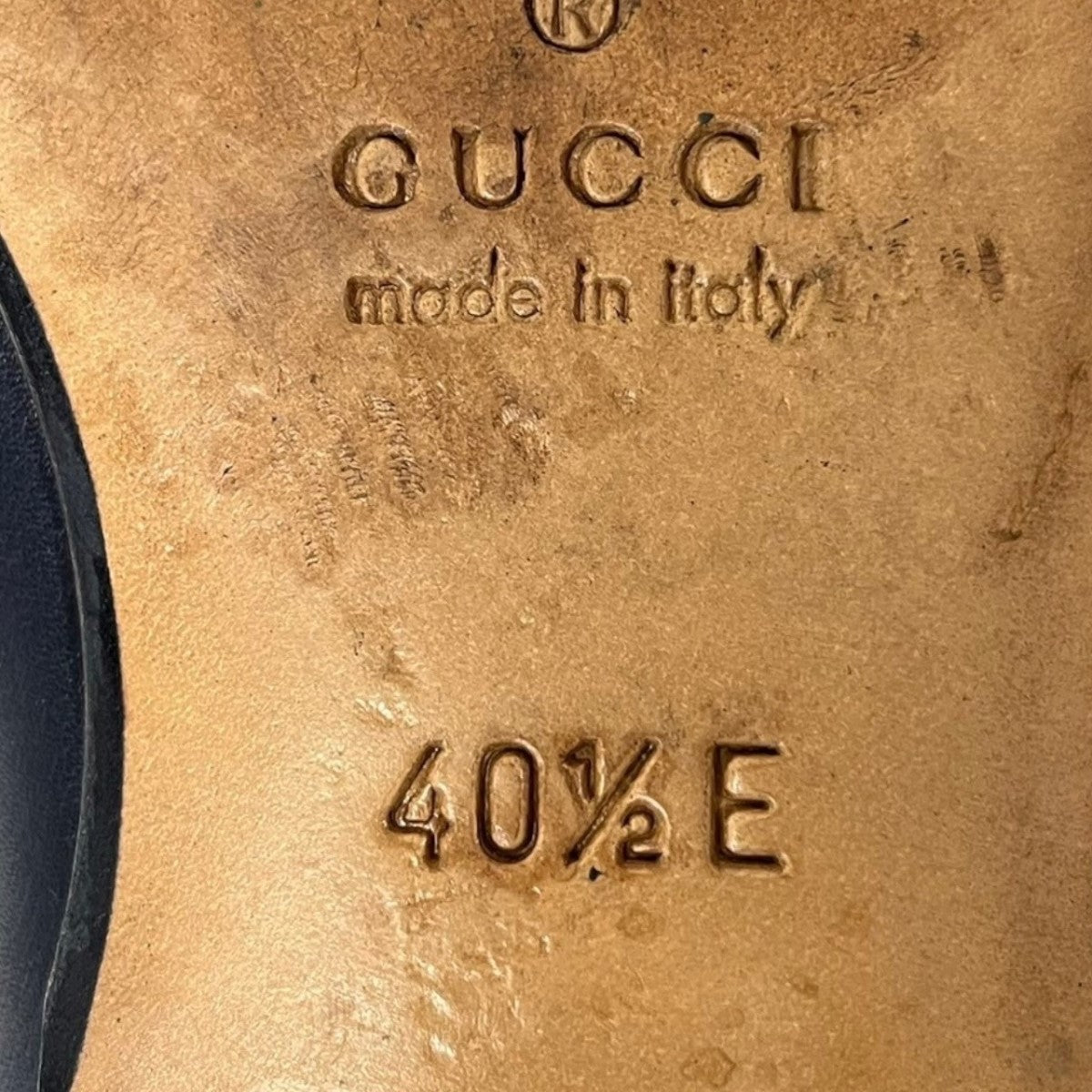 GUCCI(グッチ) ホースビットローファー 155182 ネイビー サイズ