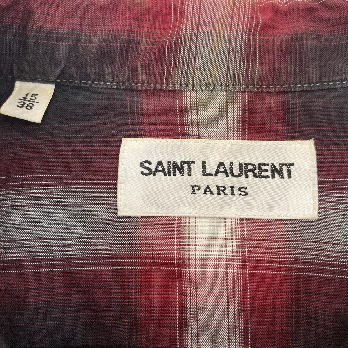 Saint Laurent Paris(サンローランパリ) 14AWオンブレチェックシャツ340855 Y854F