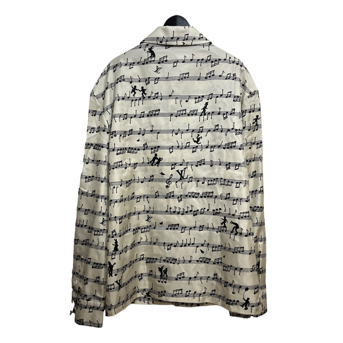 23SS 音符総柄シルク長袖シャツ