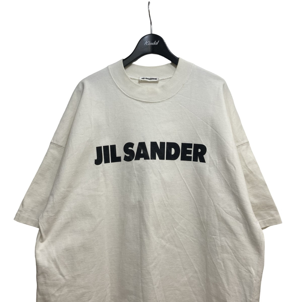 JIL SANDER(ジルサンダー) ロゴプリント ボトルネック オーバーサイズ 半袖 TシャツJSMP707020 JSMP707020 ホワイト  サイズ M｜【公式】カインドオルオンライン ブランド古着・中古通販【kindal】