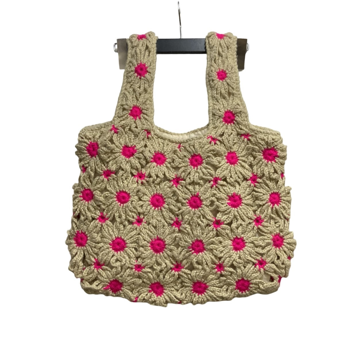 MARNI(マルニ) Floral Crochet Market Fish Bagフローラルクロシェバッグ／ハンドバッグ  ベージュ｜【公式】カインドオルオンライン ブランド古着・中古通販【kindal】