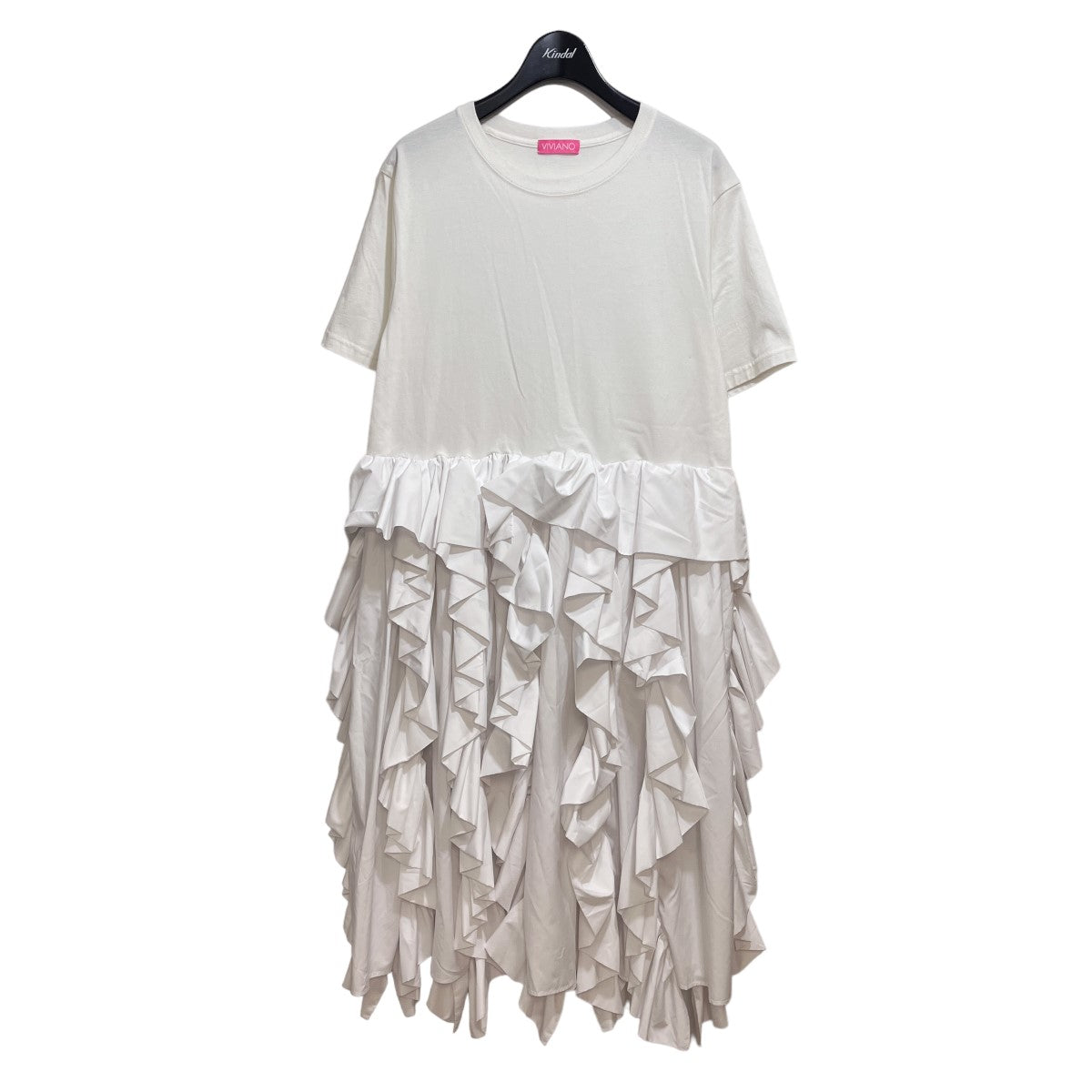 ヴィヴィアーノのRuffle T-shirt ドッキングワンピースです。 VIVIANO ワンピース 古着・中古アイテム
