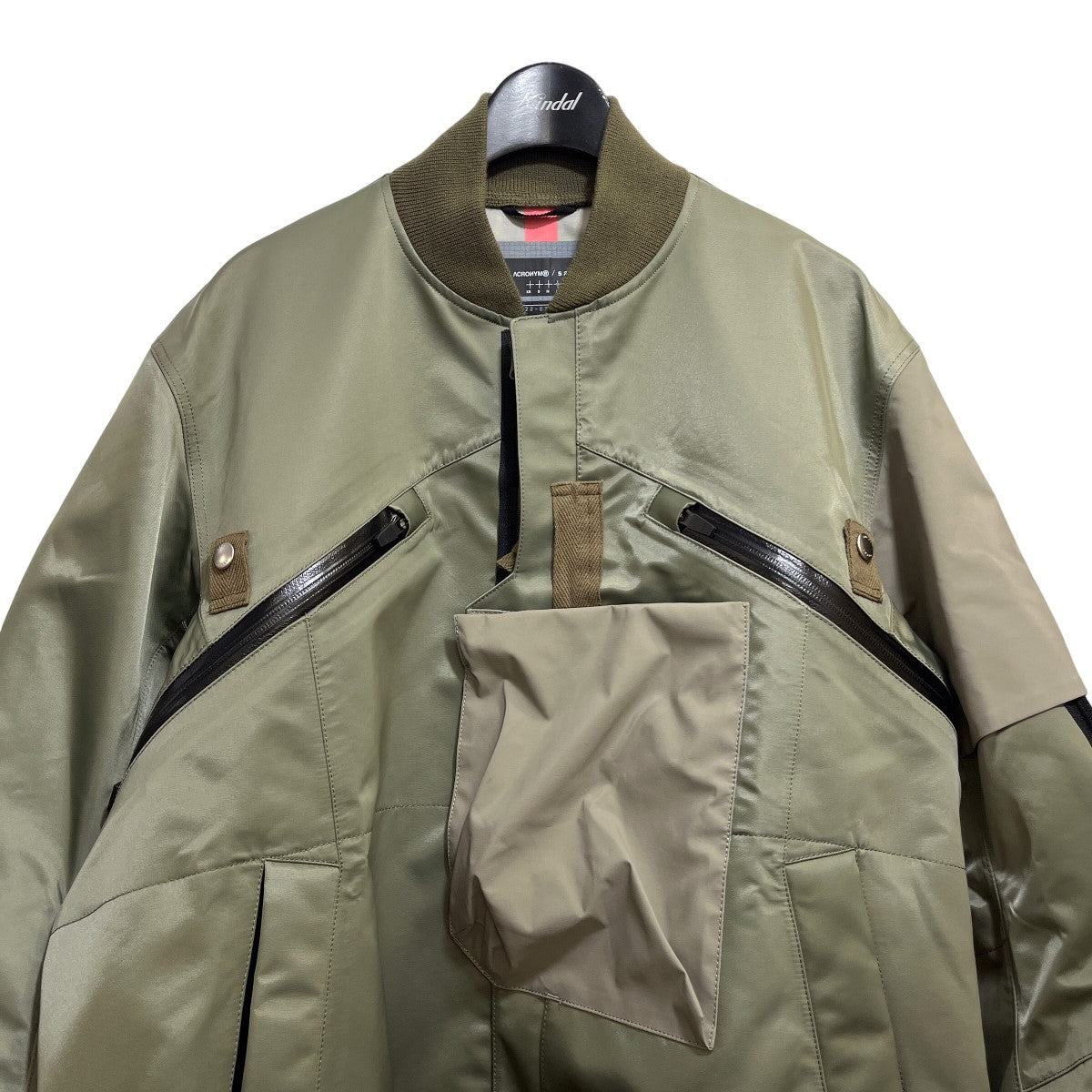 sacai×ACRONYM 22SS ナイロンボンバージャケット 22-02762M グリーン サイズ 3｜【公式】カインドオルオンライン  ブランド古着・中古通販【kindal】