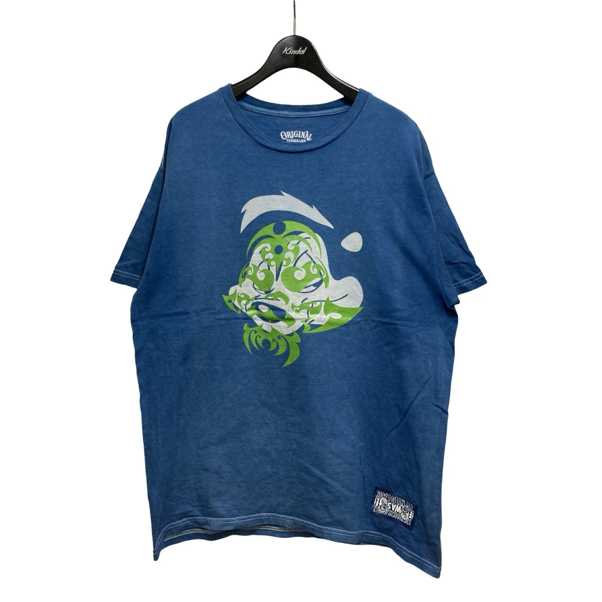 TENDERLOIN 直営店限定LITMUS TEE PLP INDIGOプリントTシャツ 古着・中古-1枚目のアイテム画像