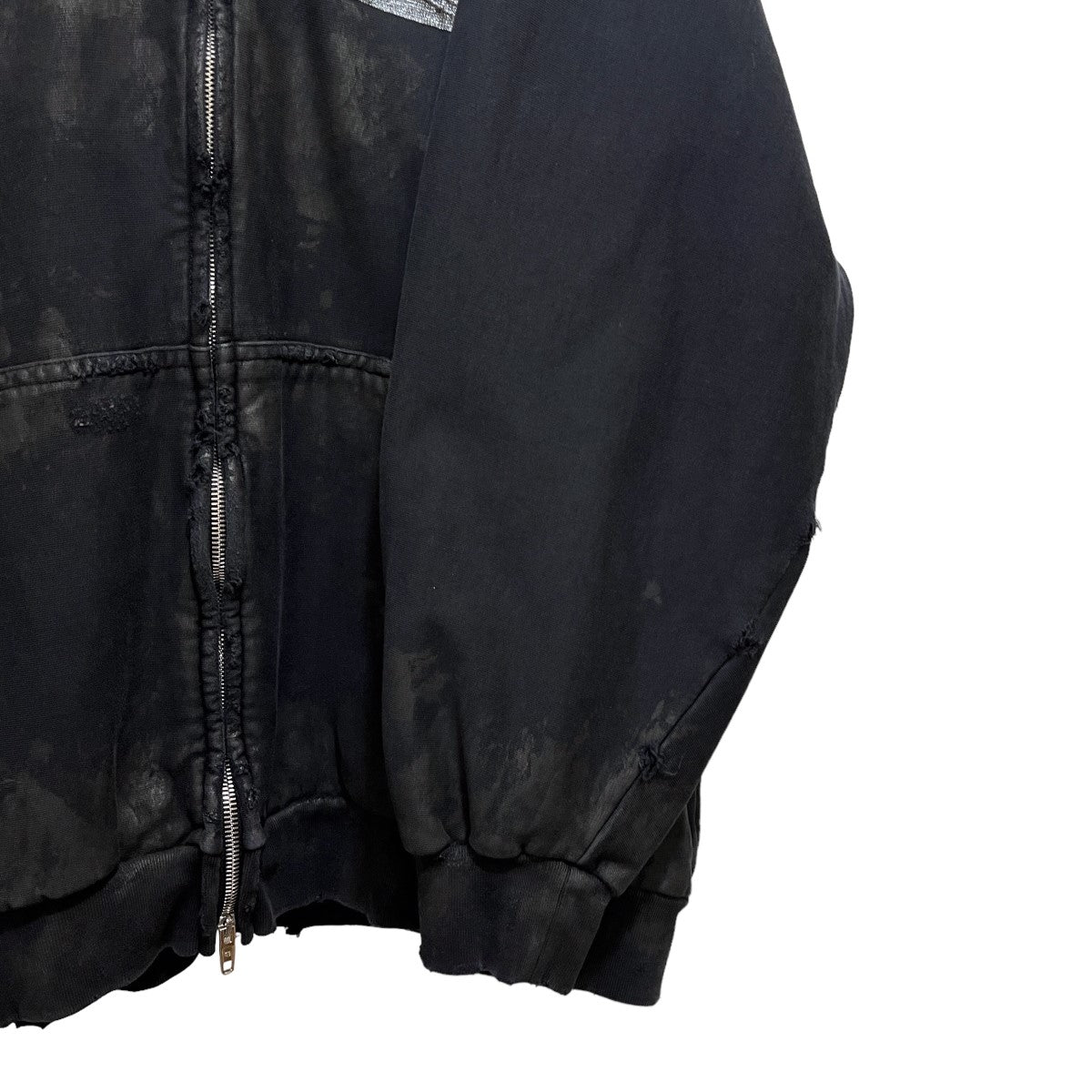BALENCIAGA キャンペーンロゴダメージ加工ジップアップパーカー の古着・中古アイテム