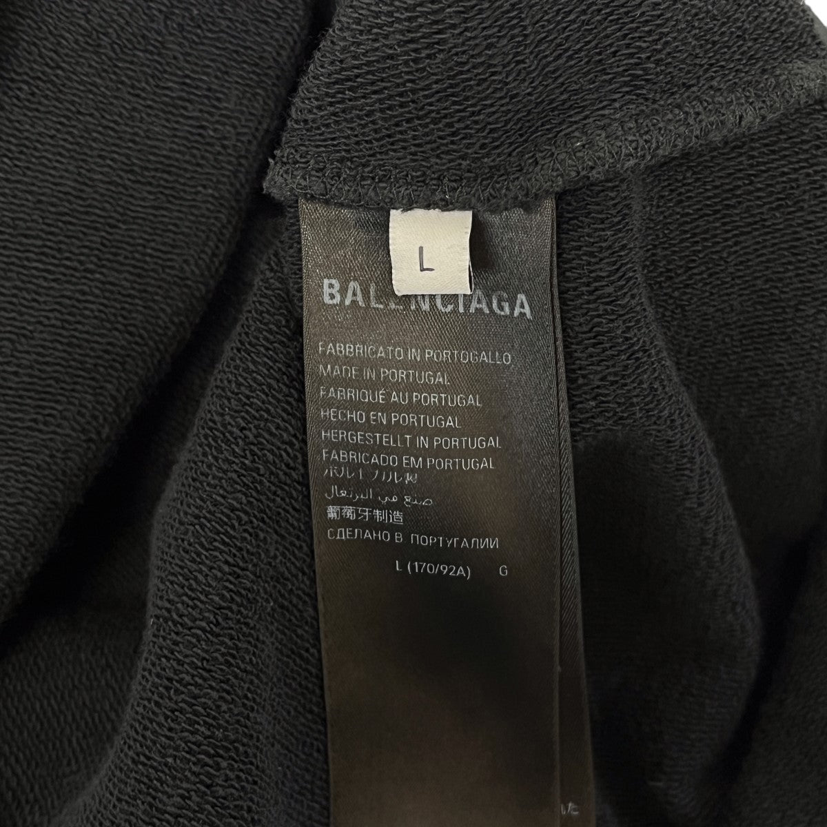 BALENCIAGA キャンペーンロゴダメージ加工ジップアップパーカー の古着・中古アイテム