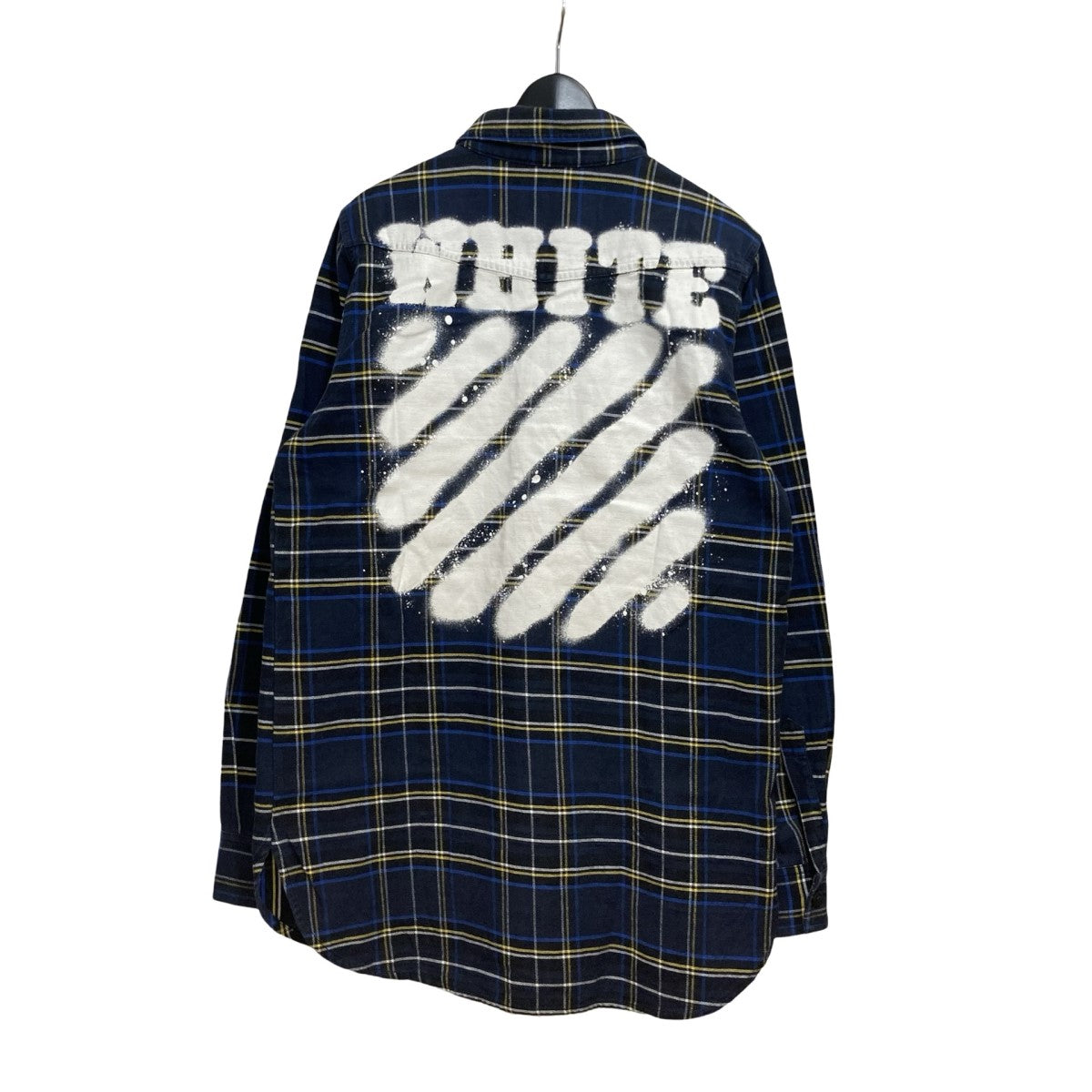 OFFWHITE(オフホワイト) 17SSチェックシャツ ネイビー サイズ XS