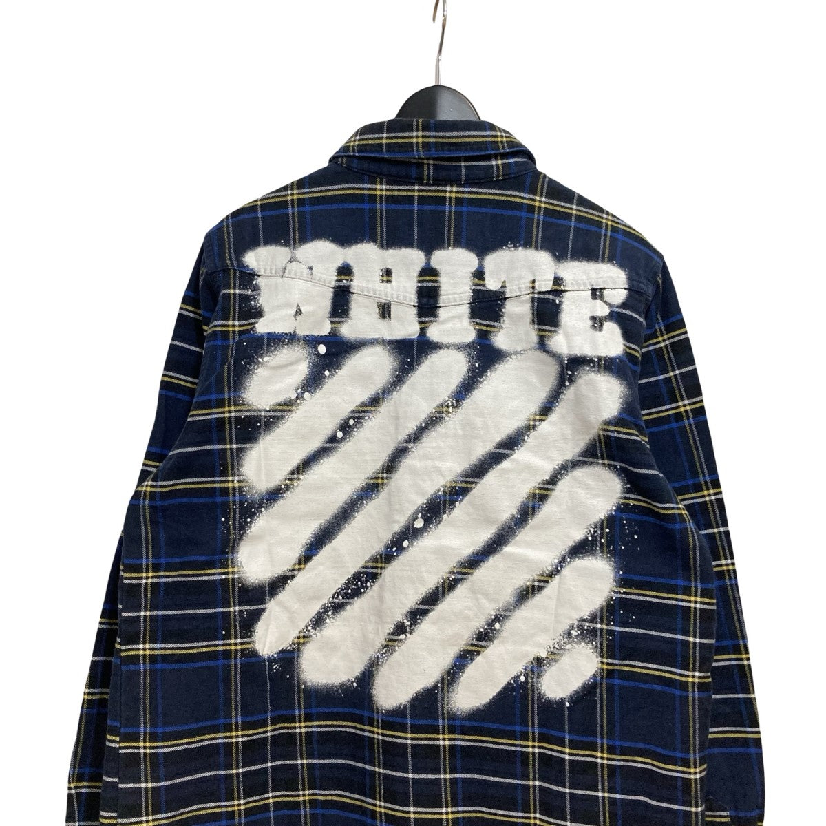 OFFWHITE(オフホワイト) 17SSチェックシャツ ネイビー サイズ XS