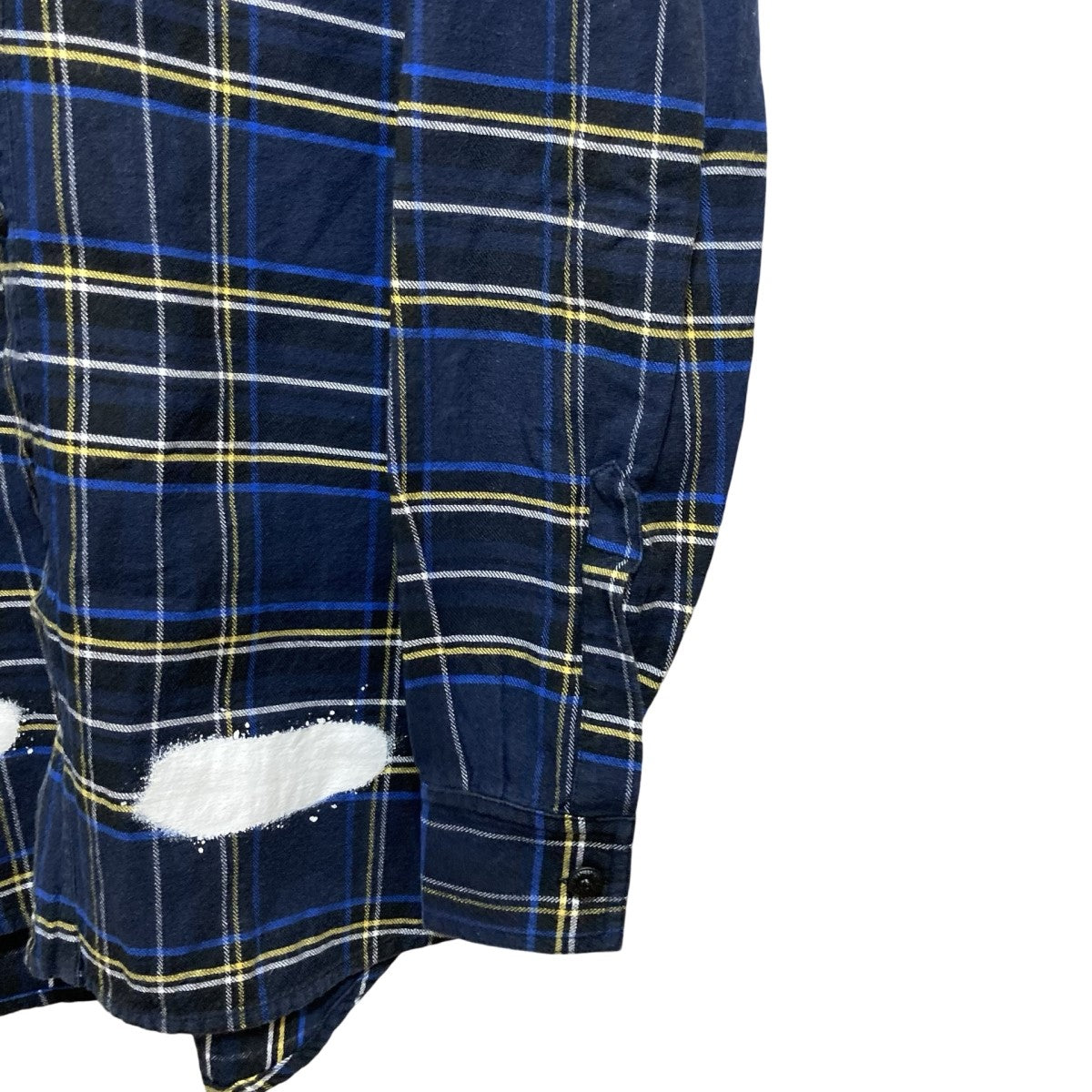 OFFWHITE(オフホワイト) 17SSチェックシャツ ネイビー サイズ XS