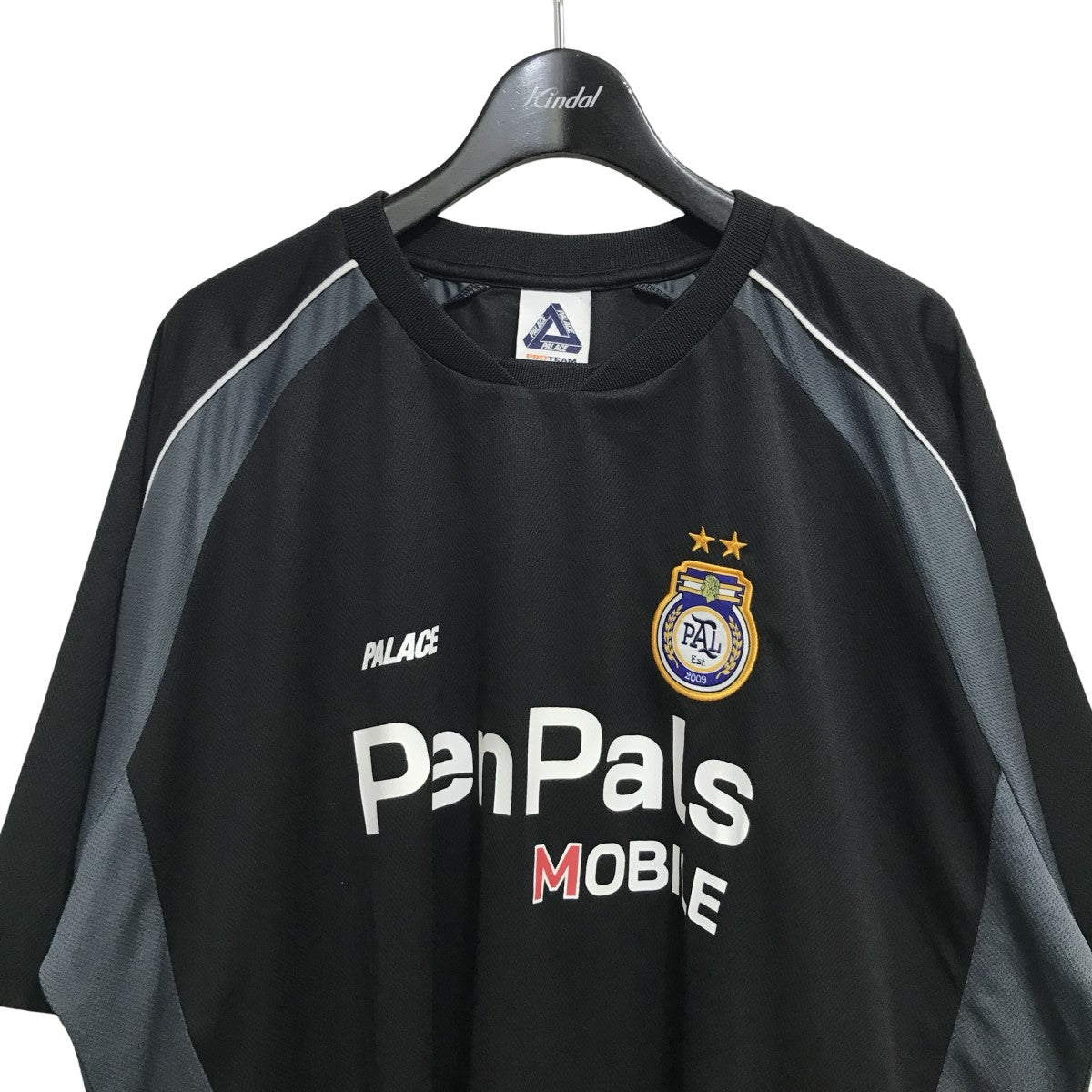 PALACE 24SSPEN PALS JERSEY BLACKサッカーTシャツP26ES057 古着・中古-2枚目のアイテム画像