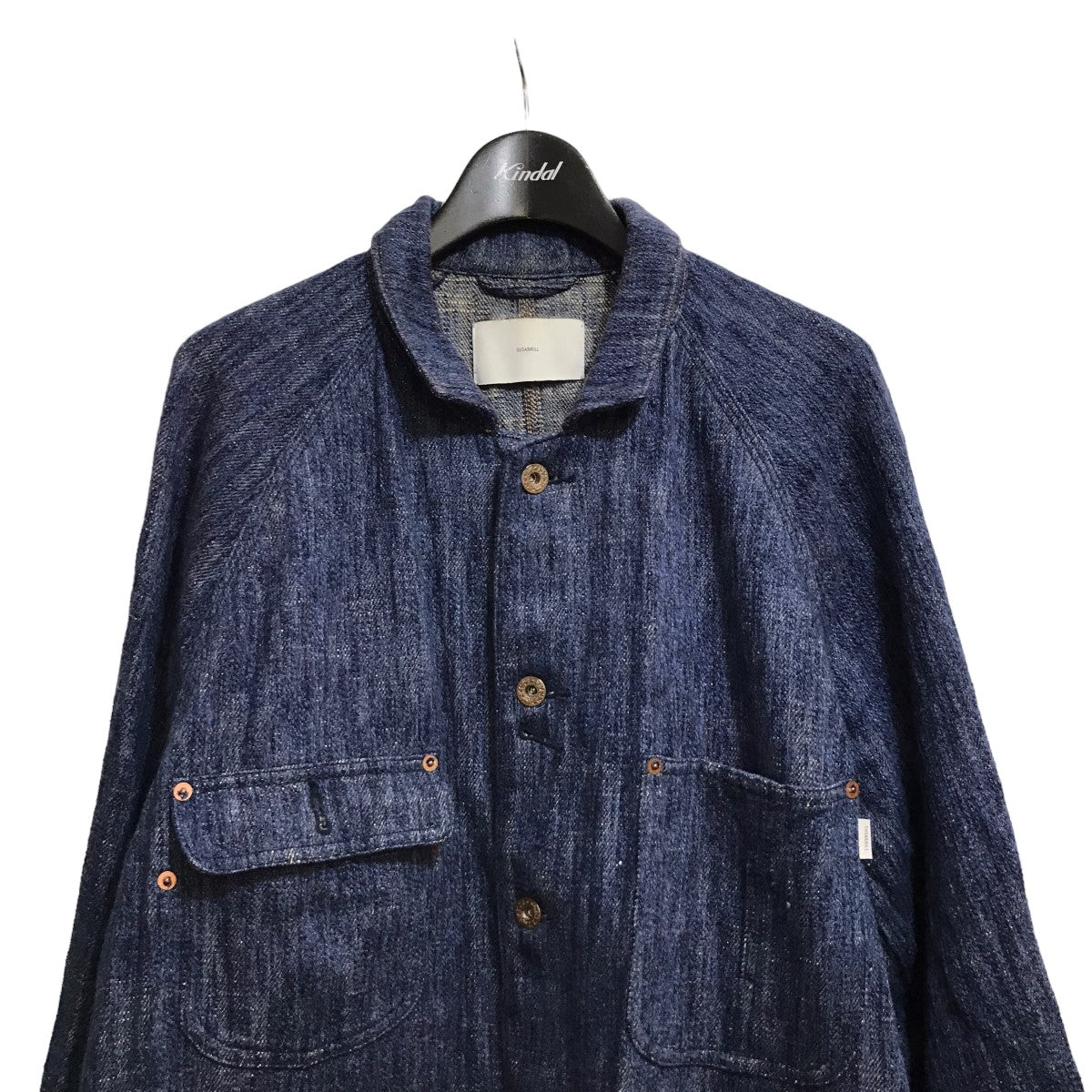 SUGARHILL(シュガーヒル) SLUB DENIM COVERALL デニムカバーオール 23SSJK08 インディゴ サイズ  3｜【公式】カインドオルオンライン ブランド古着・中古通販【kindal】