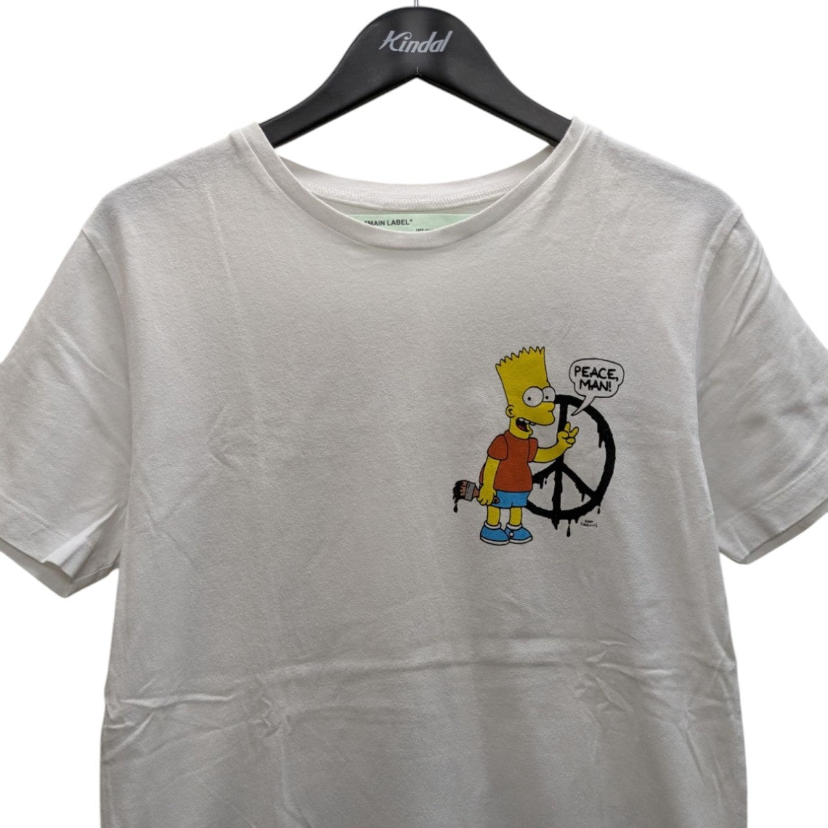 オフホワイト☆3色 グラフィックデザイン Tシャツ OFFWHITE(オフホワイト) 胸プリントTシャツ ホワイト サイズ S