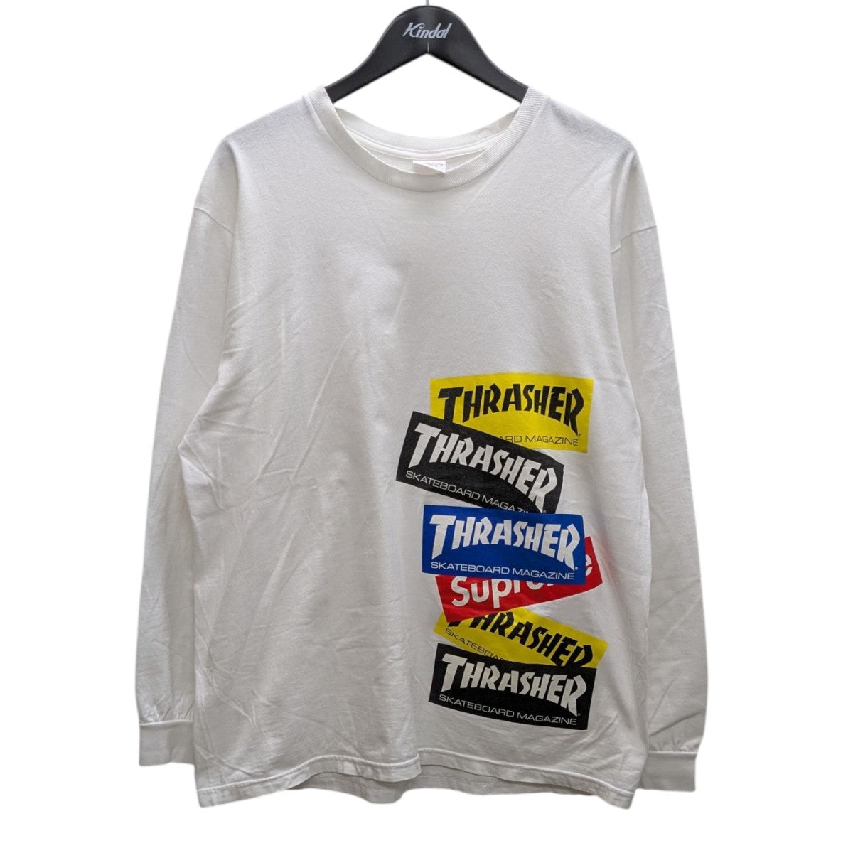 Supreme × THRASHER ロンT ホワイト L サイズ Supreme シュプリーム 21FW Thrasher Multi Logo L/S Tee