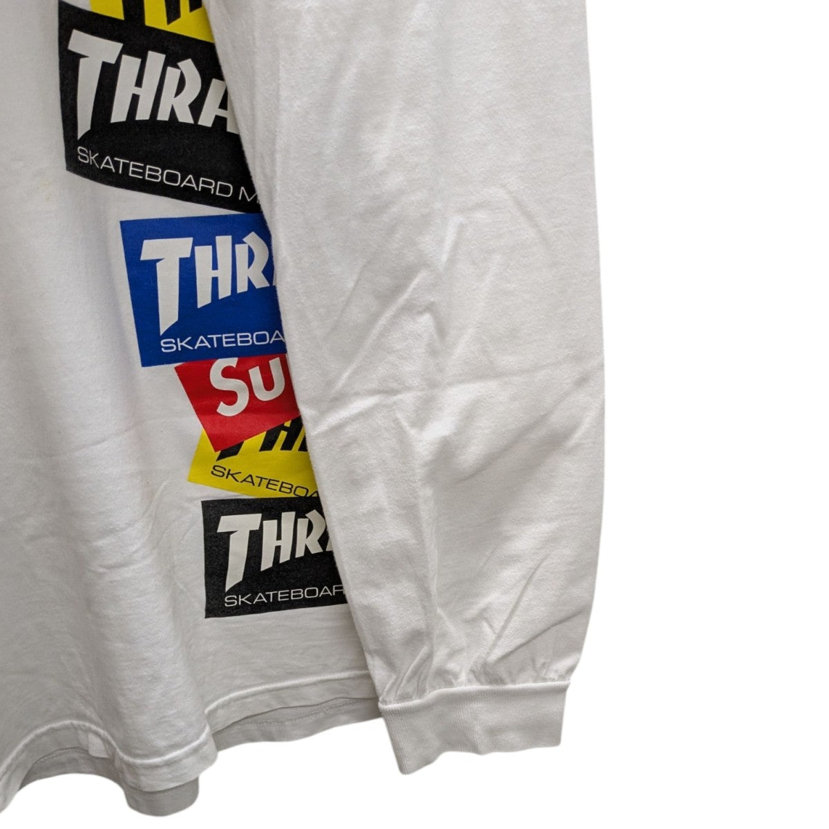 Supreme×THRASHER Multi Logo L S TeeプリントTシャツ ホワイト