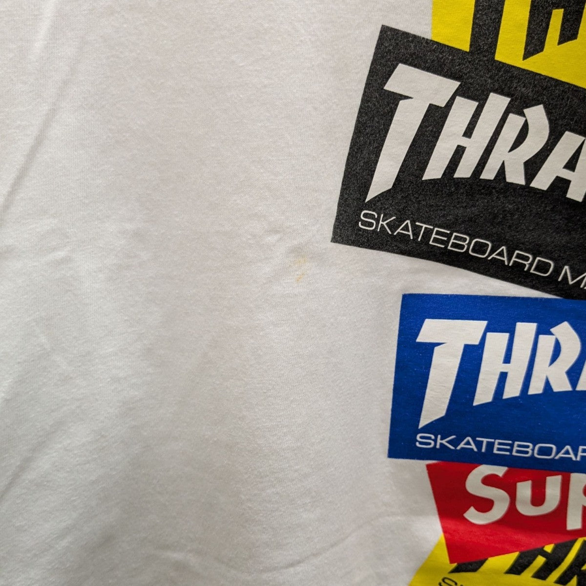 Supreme×THRASHER Multi Logo L S TeeプリントTシャツ ホワイト