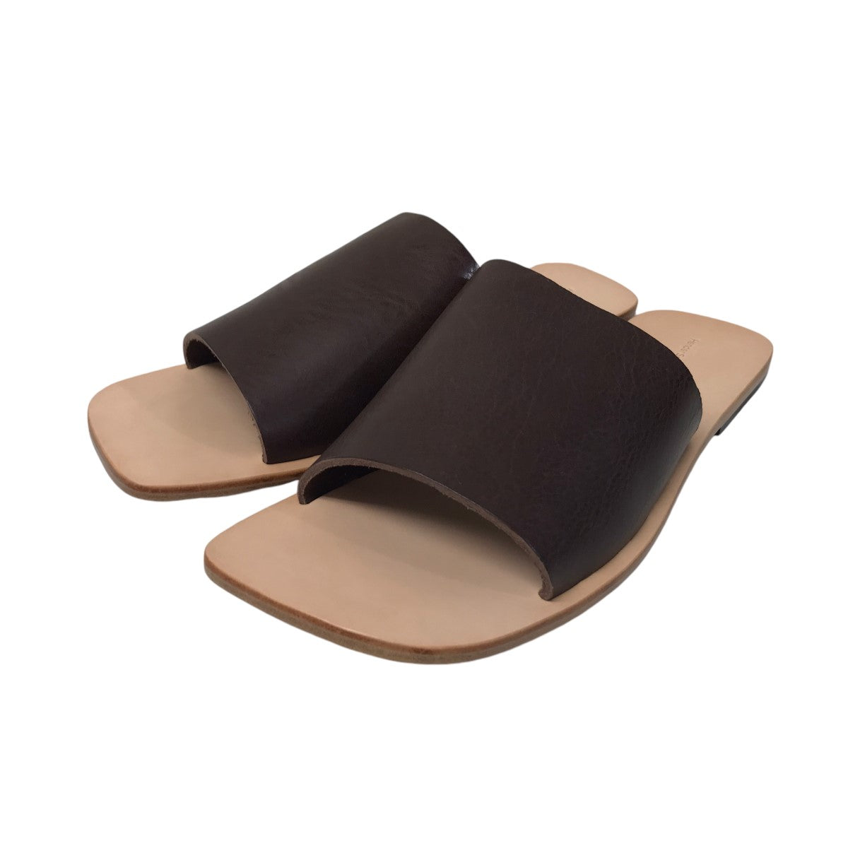 新品 Hender Scheme vachetta レザー スライド サンダル Hender Scheme / VACHETTA SLIDE (BLACK) - TROUPE ONLINE SHOP