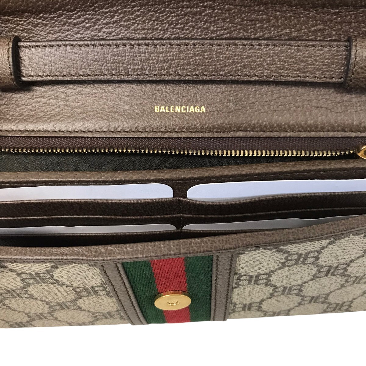 BALENCIAGA×GUCCI ショルダーバッグ 680131 584146 ブラウン