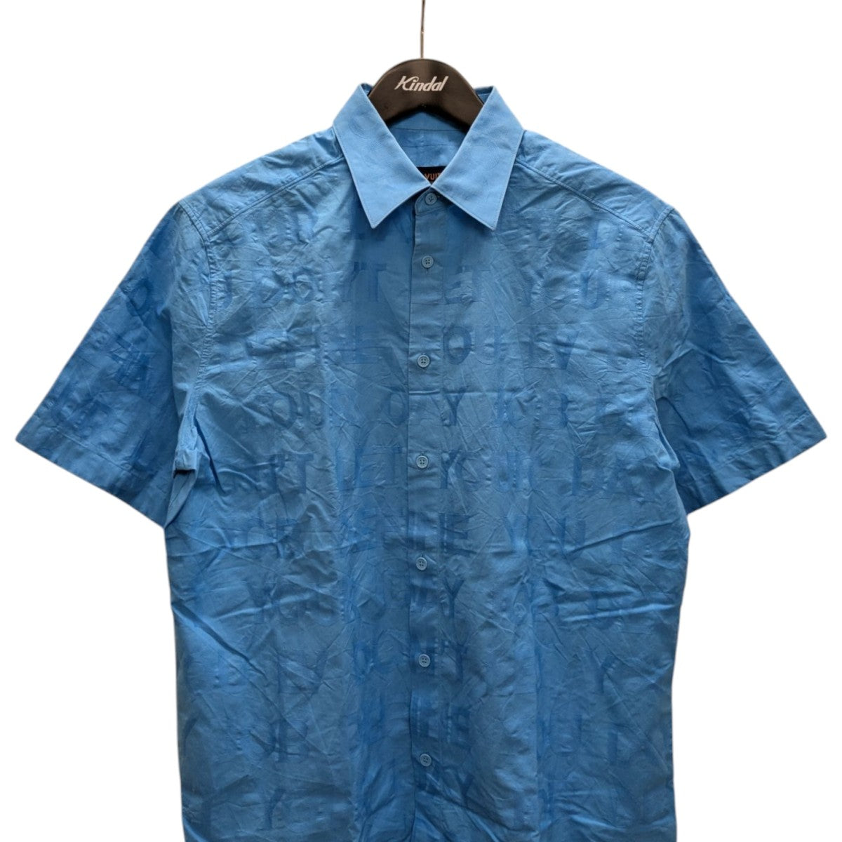 LOUIS VUITTON 21SS Short-Sleeved Tonal Letters Shirtショートスリーブ トーナルレターシャツ1A8XBN 古着・中古-2枚目のアイテム画像
