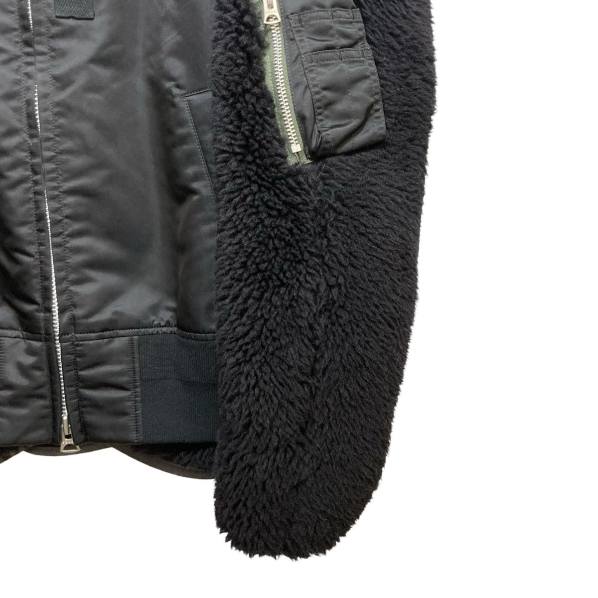 22AWFaux Shearling Nylon Twill Blousonボアジャケット22-02903M