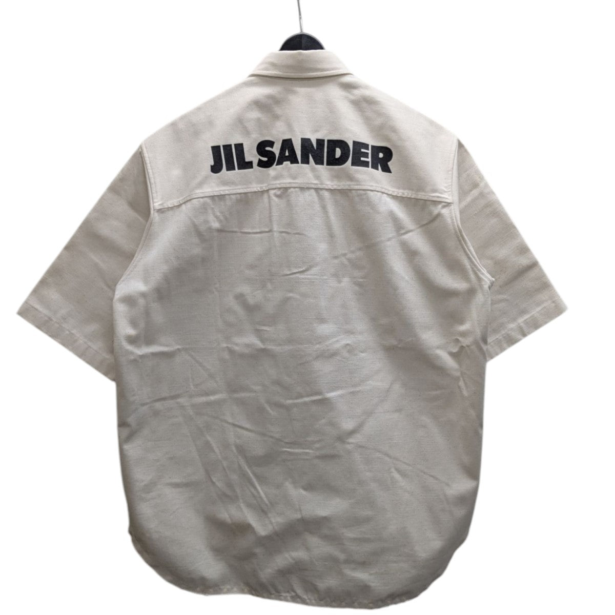 JIL SANDER 20SSMALFILE SELVEDGE CANVASバックロゴ半袖シャツ 古着・中古-3枚目のアイテム画像