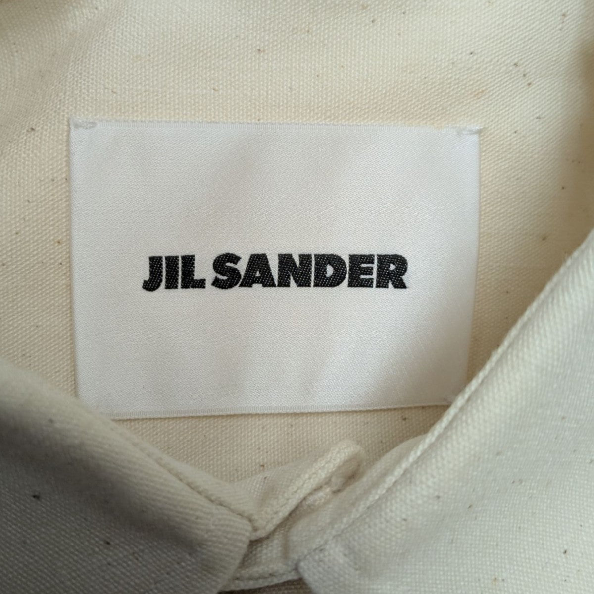 JIL SANDER 20SSMALFILE SELVEDGE CANVASバックロゴ半袖シャツ 古着・中古-6枚目のアイテム画像