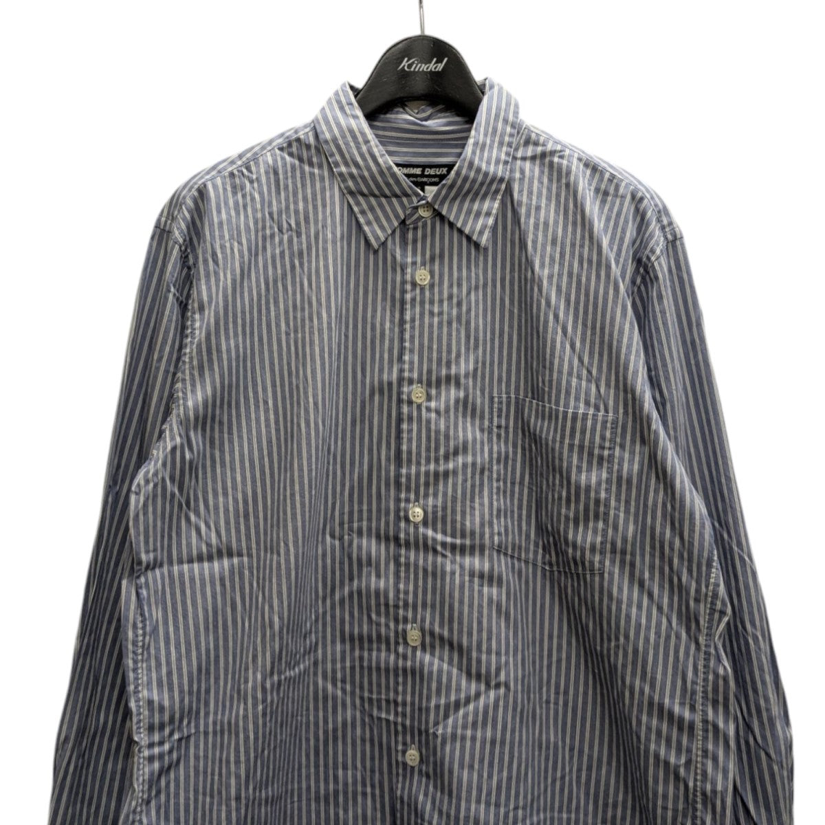 HOMME DEUX COMME des GARCONS ストライプシャツDF-B036 古着・中古-2枚目のアイテム画像