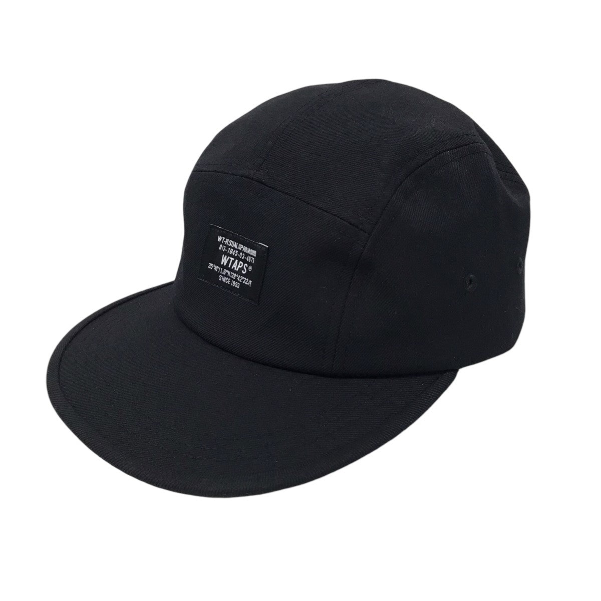 WTAPS ダブルタップス 国内正規 めでたし 24AW T-7 CAP POLY TWILL ロゴプリントキャップ 242HCDT-