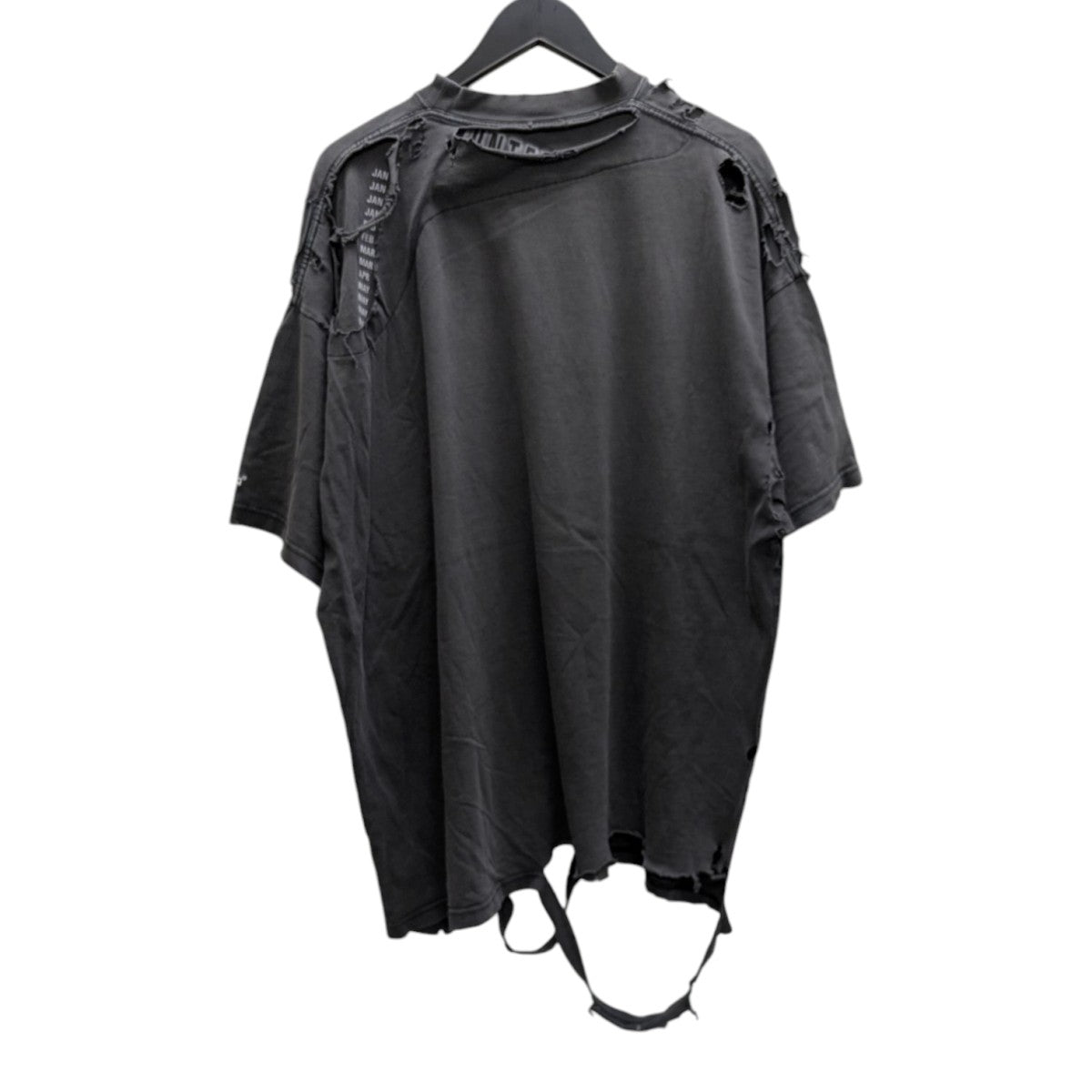 バレンシアガミュージアム限定TシャツXS（レディースMサイズ） BALENCIAGA (バレンシアガ) バックロゴ刺繍 クルーネック 半袖 T