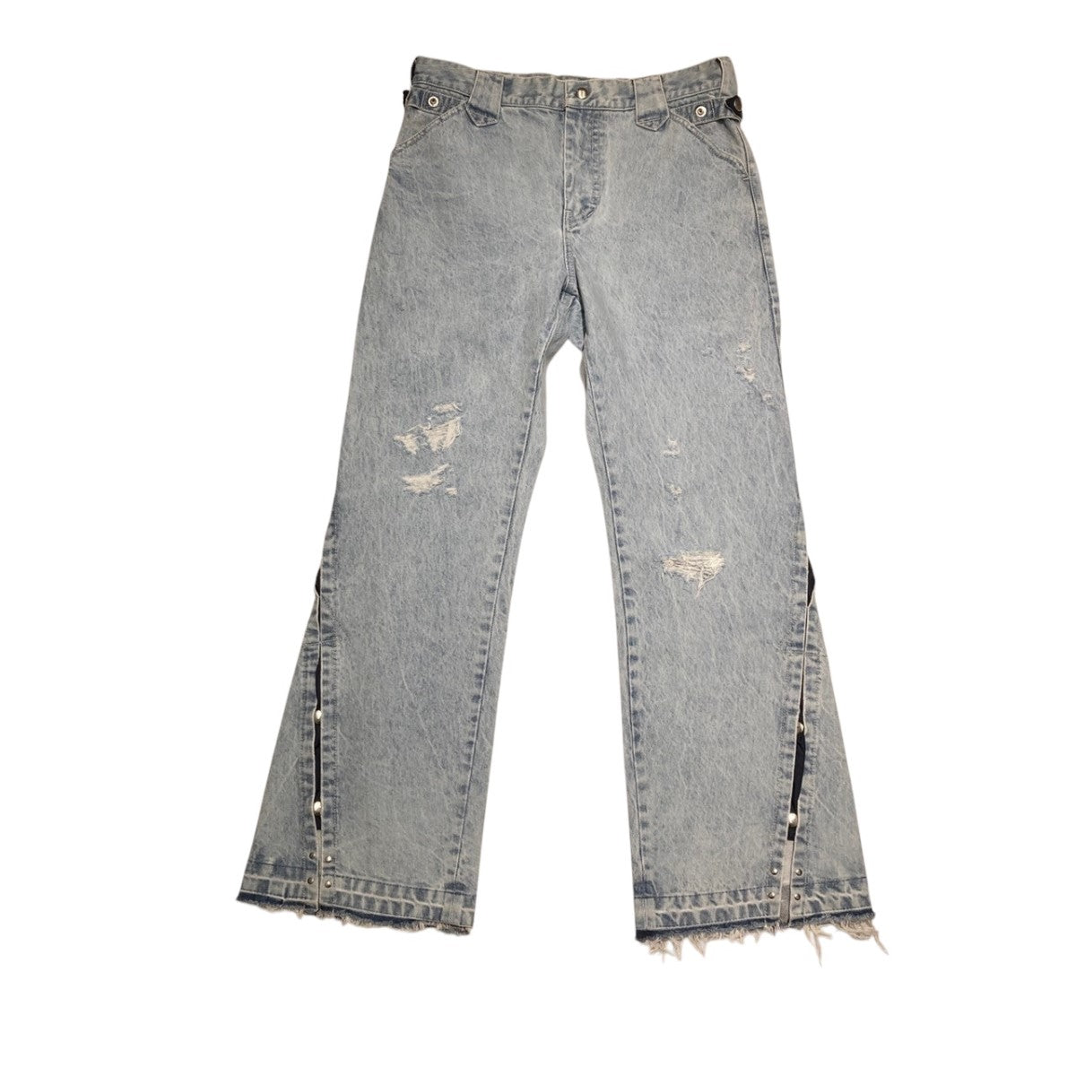 23AWCRACKS BLEACH FLARED DENIM PANTSデニムパンツ23A0108
