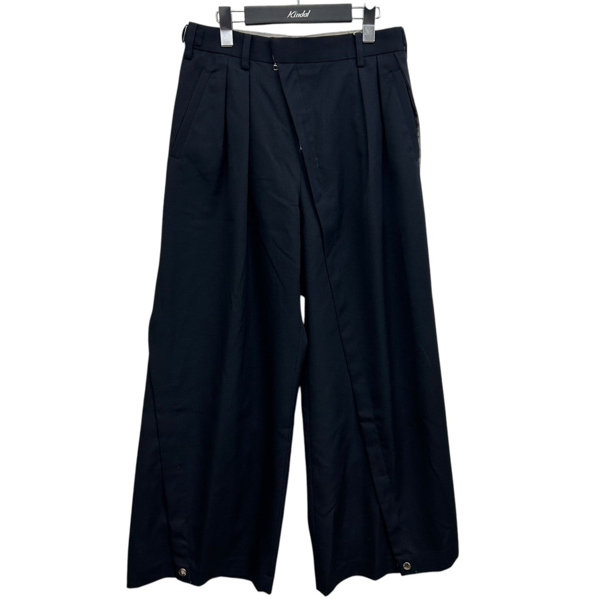 Tamme(タム) 22AW GABARDINE WIDE SLACKS ワイドパンツ 22A0071 ネイビー サイズ  0｜【公式】カインドオルオンライン ブランド古着・中古通販【kindal】