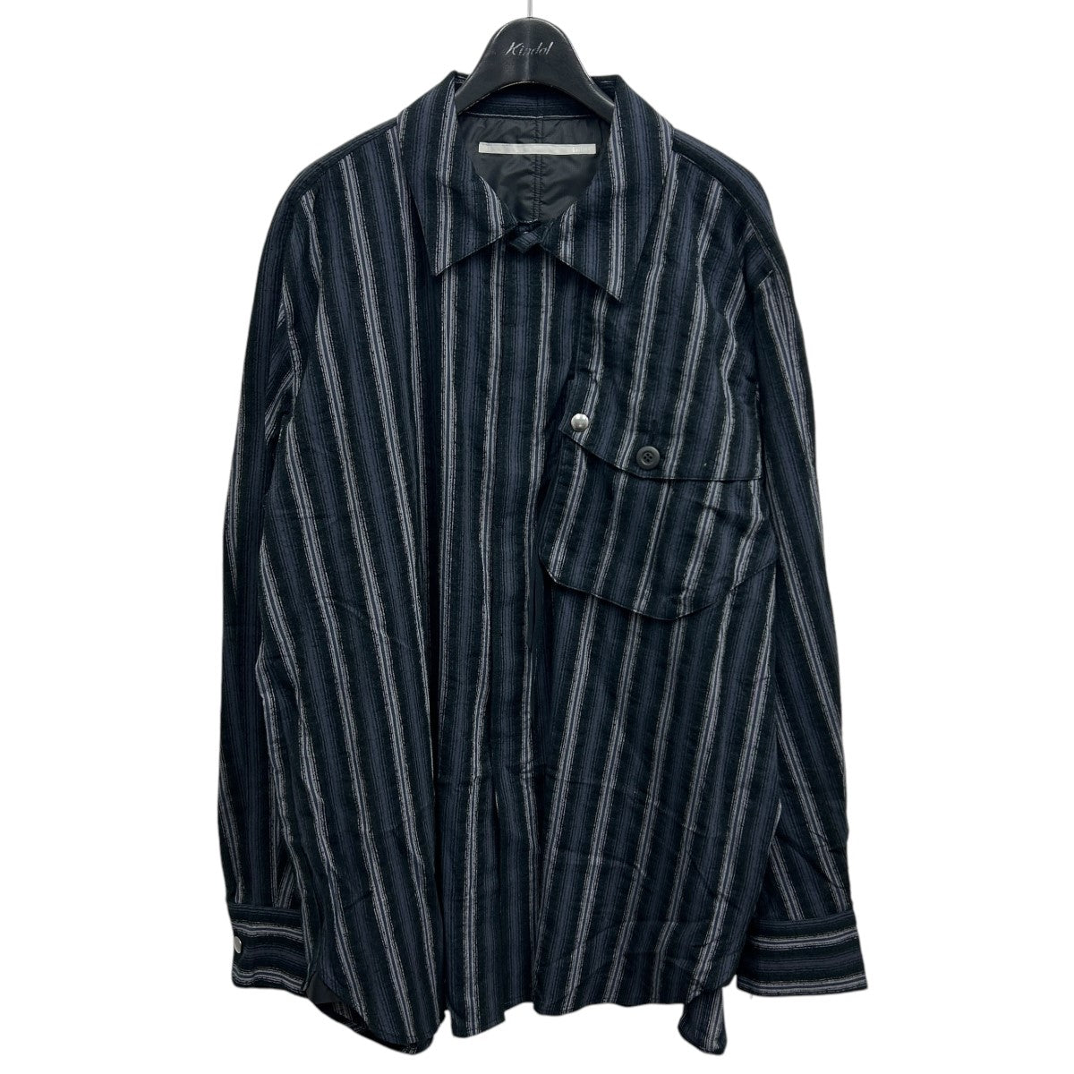 24SS OMBRE STRIPE MILITARY SHIRT オンブレストライプワークシャツ