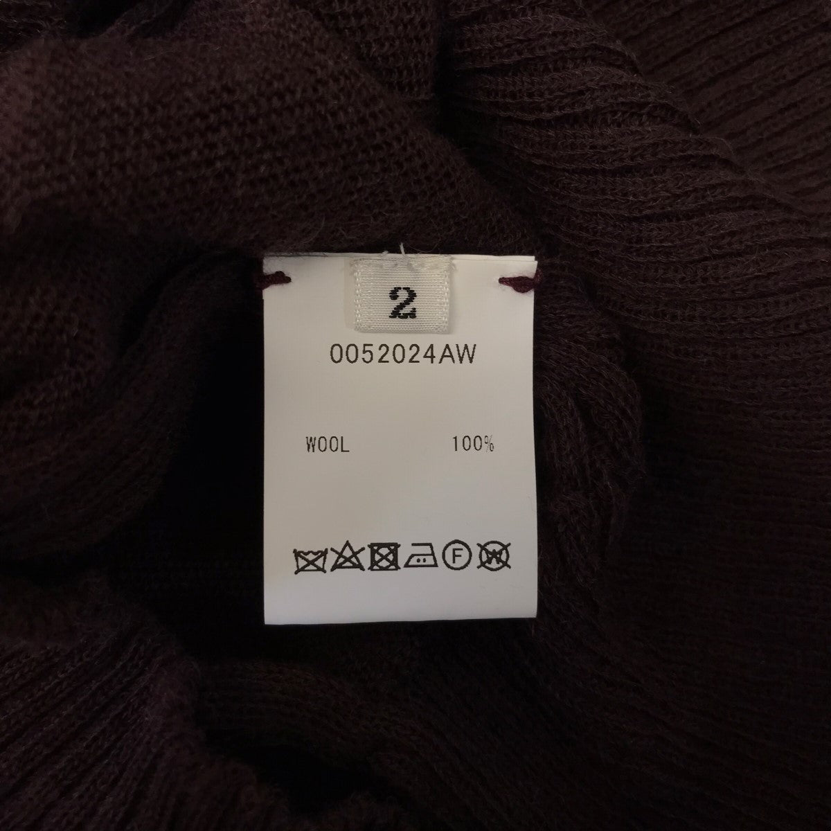 24AWTWIST TURTLE NECK TOPタートルネックニット0052024AW