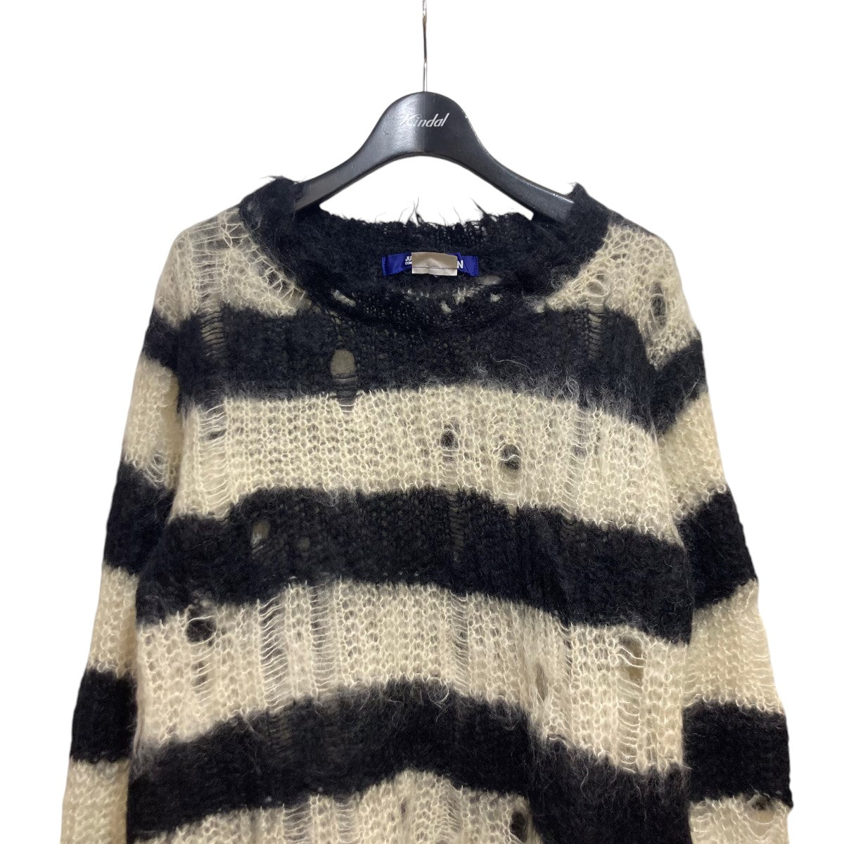 JUNYA WATANABE CDG(ジュンヤワタナベコムデギャルソン) 14AWダメージ加工 グランジ モヘア ボーダー ニットWN-N011