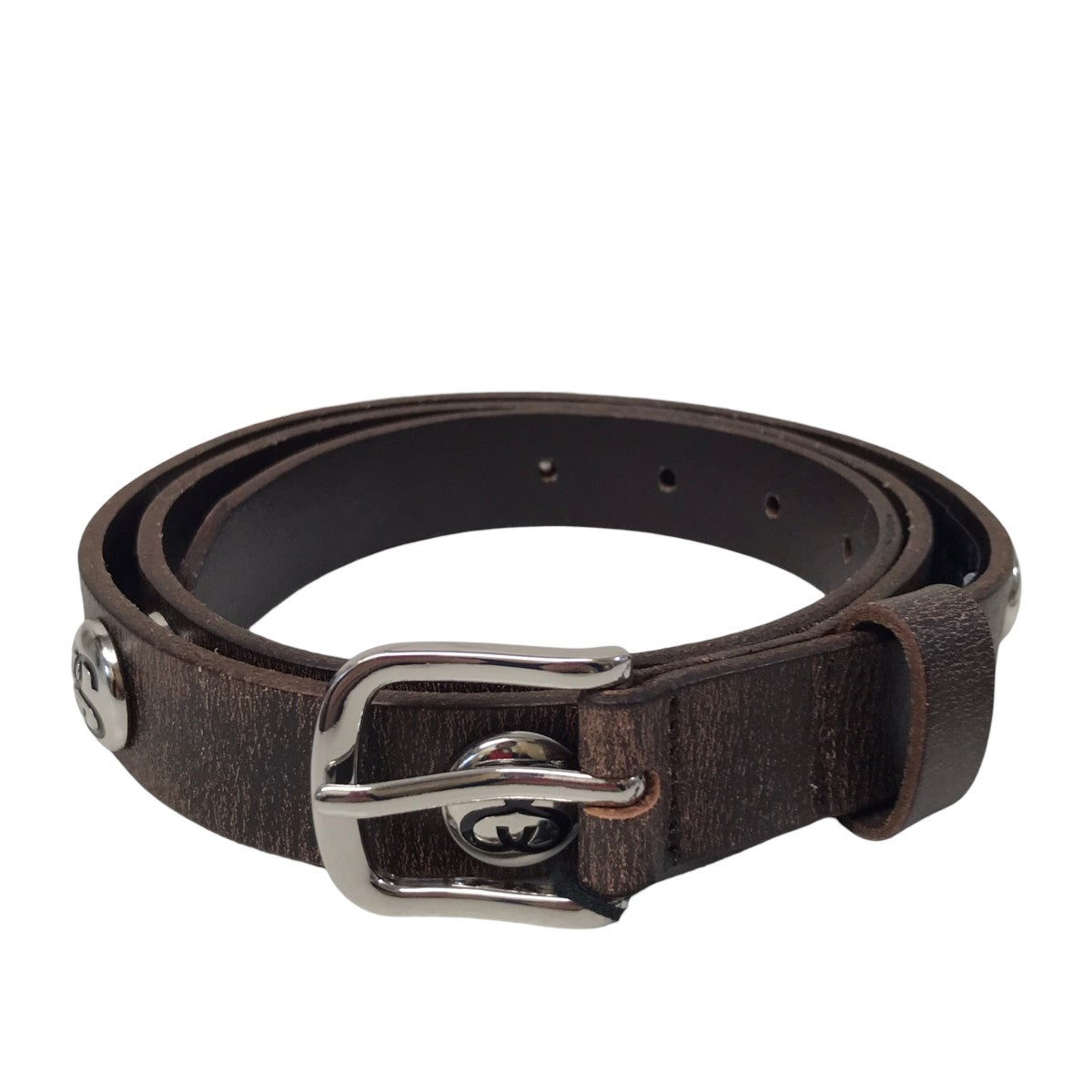 stussy(ステューシー) SS LINK STUDDED BELT スタッズレザーベルト 135188 ブラウン サイズ  L/XL｜【公式】カインドオルオンライン ブランド古着・中古通販【kindal】