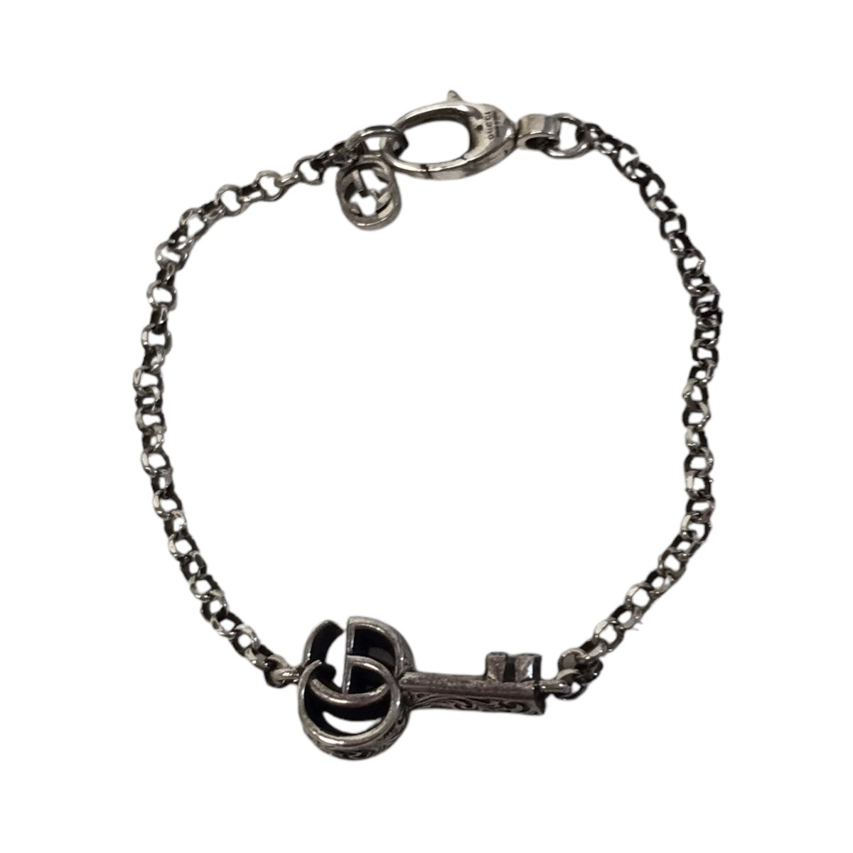 GUCCI(グッチ) ダブルGキーチャームブレスレット シルバー