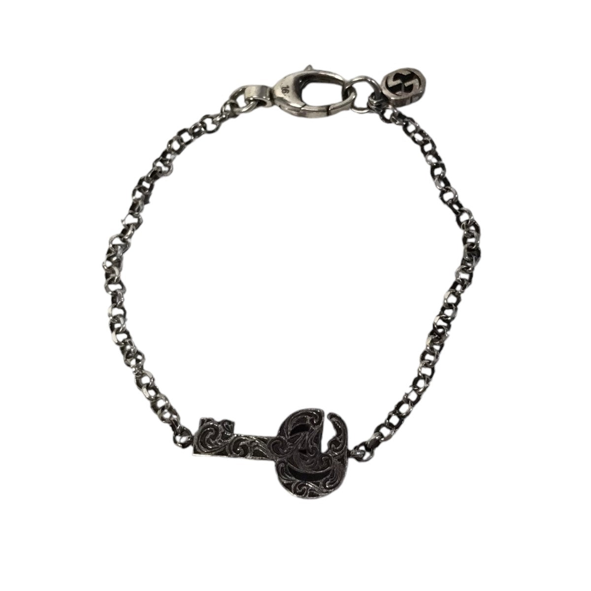 GUCCI(グッチ) ダブルGキーチャームブレスレット シルバー｜【公式