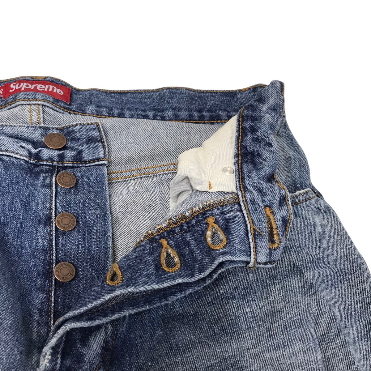 Supreme(シュプリーム) Distressed Loose Fit Selvedge Jean