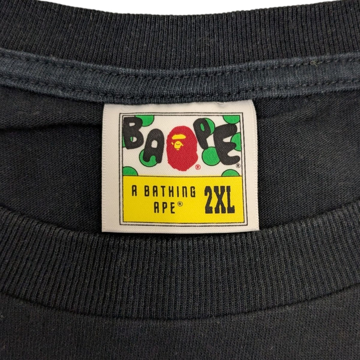激レア【超美品】A BATHING APE 3DプリントTシャツ XL 黒 A BATHING APE(アベイシングエイプ) プリントTシャツ ブラック