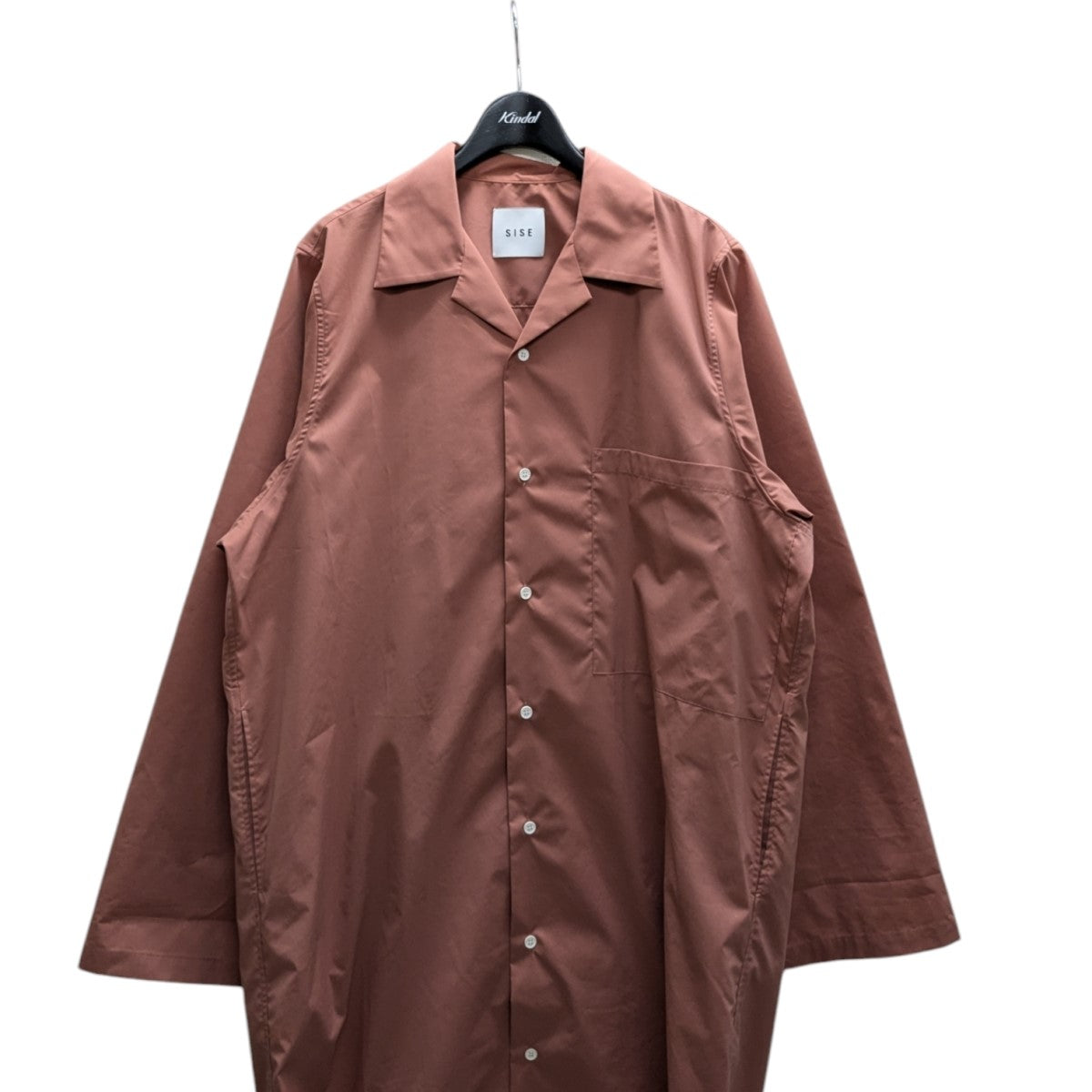Sise(シセ) OPEN COLLAR LONG SHIRTシャツコート18AW-SH-05 18AW