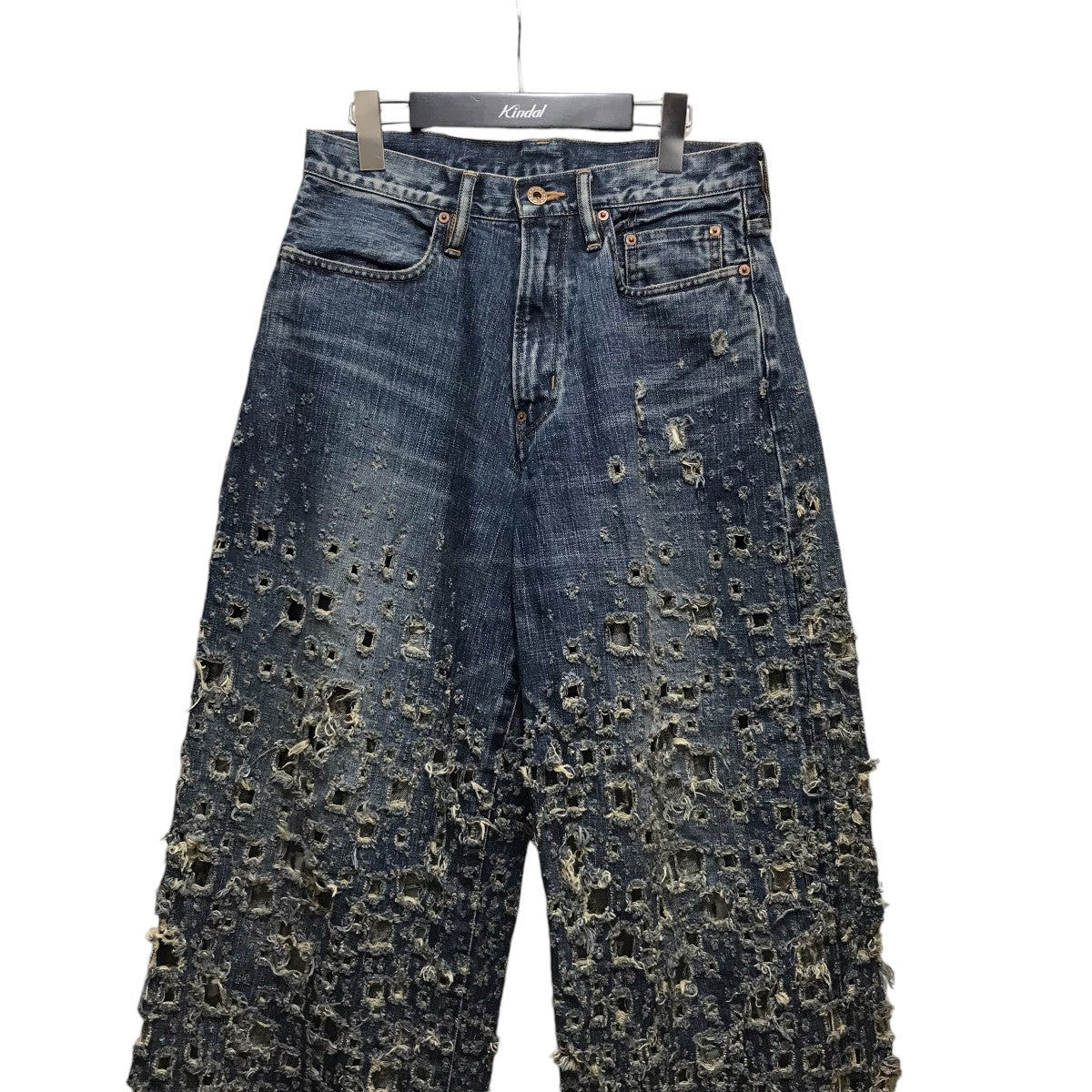 CRASHED MODERN DENIM WIDE TROUSERSデニムパンツ2441000424