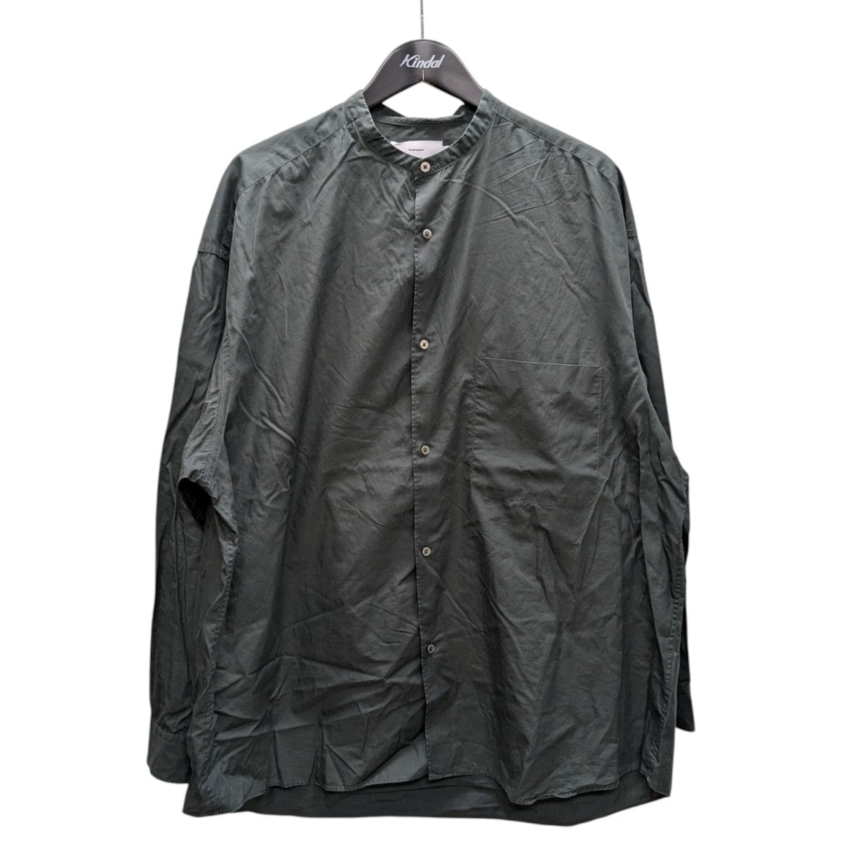 22AWBroad L S Oversized Band Collar Shirtオーバーサイズシャツ