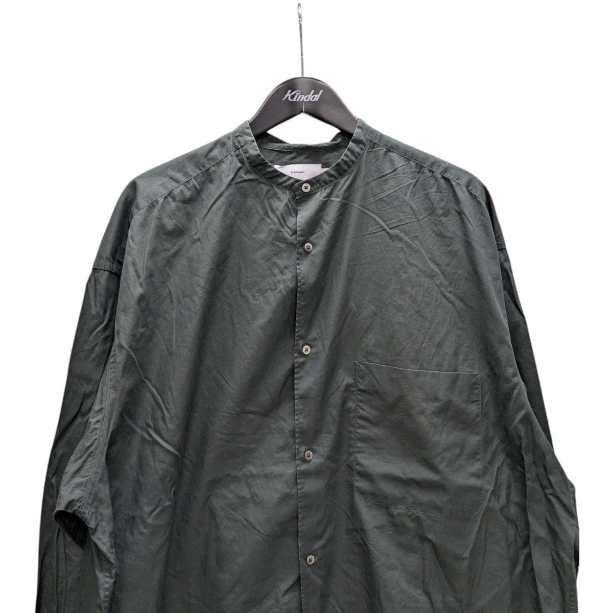 22AWBroad L S Oversized Band Collar Shirtオーバーサイズシャツ
